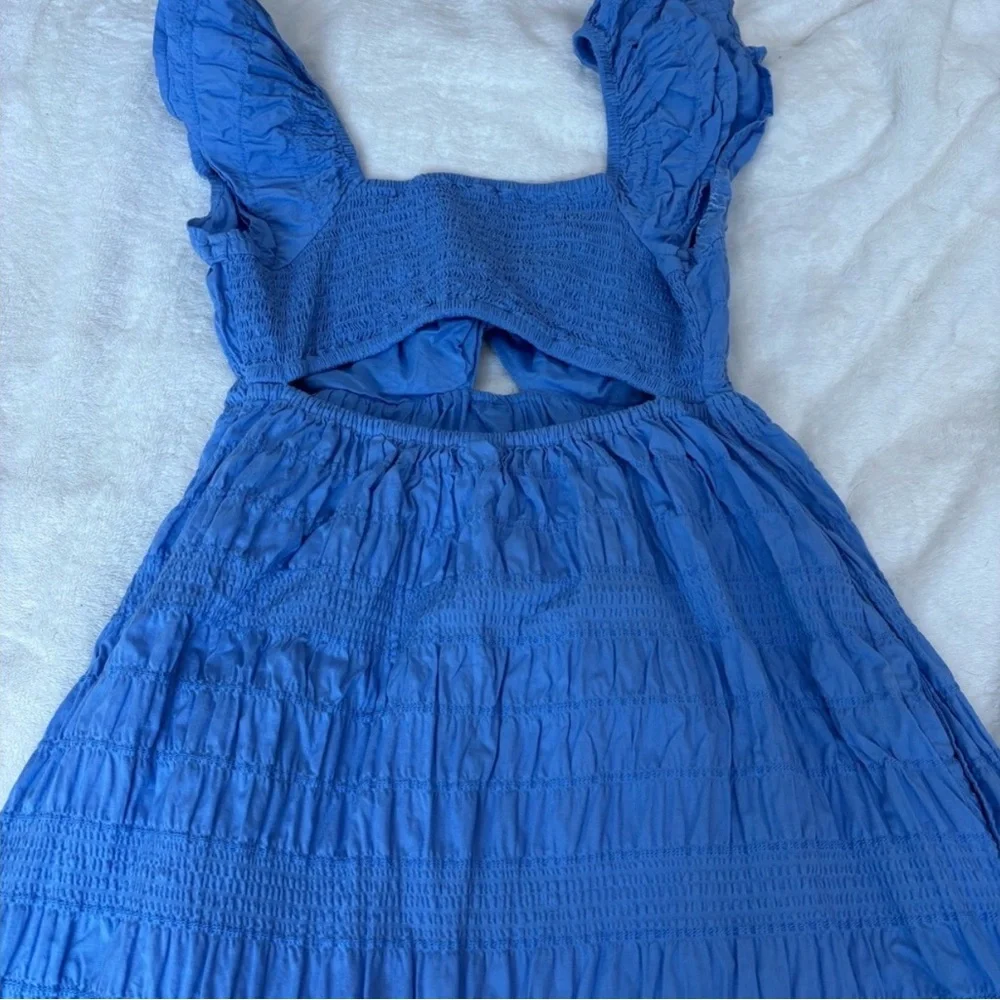 Universal Thread Light Blue Ruffled Maxi Dress - Picture 4 of 5